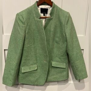 Banana Republic green tweed blazer women’s size 6